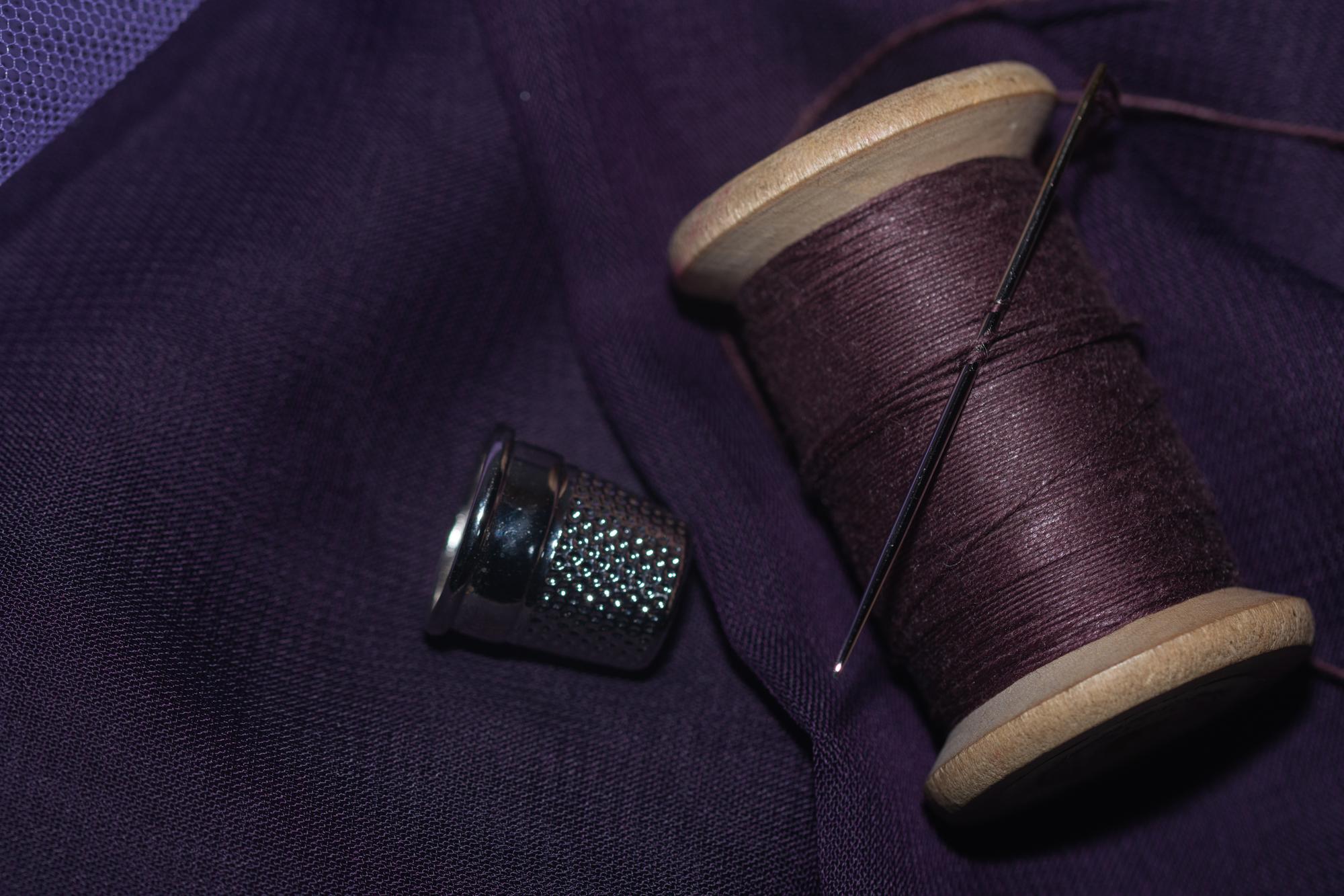 Finished cuff embroidery on wool